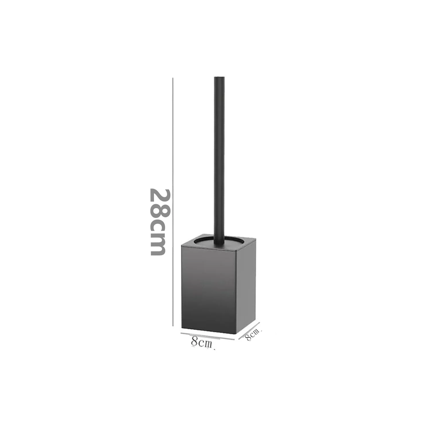 Square Toilet Brush Holder Standing Wall Mounted  Toilet Brush Holder  Set  for  Bathroom hotel restroom RV