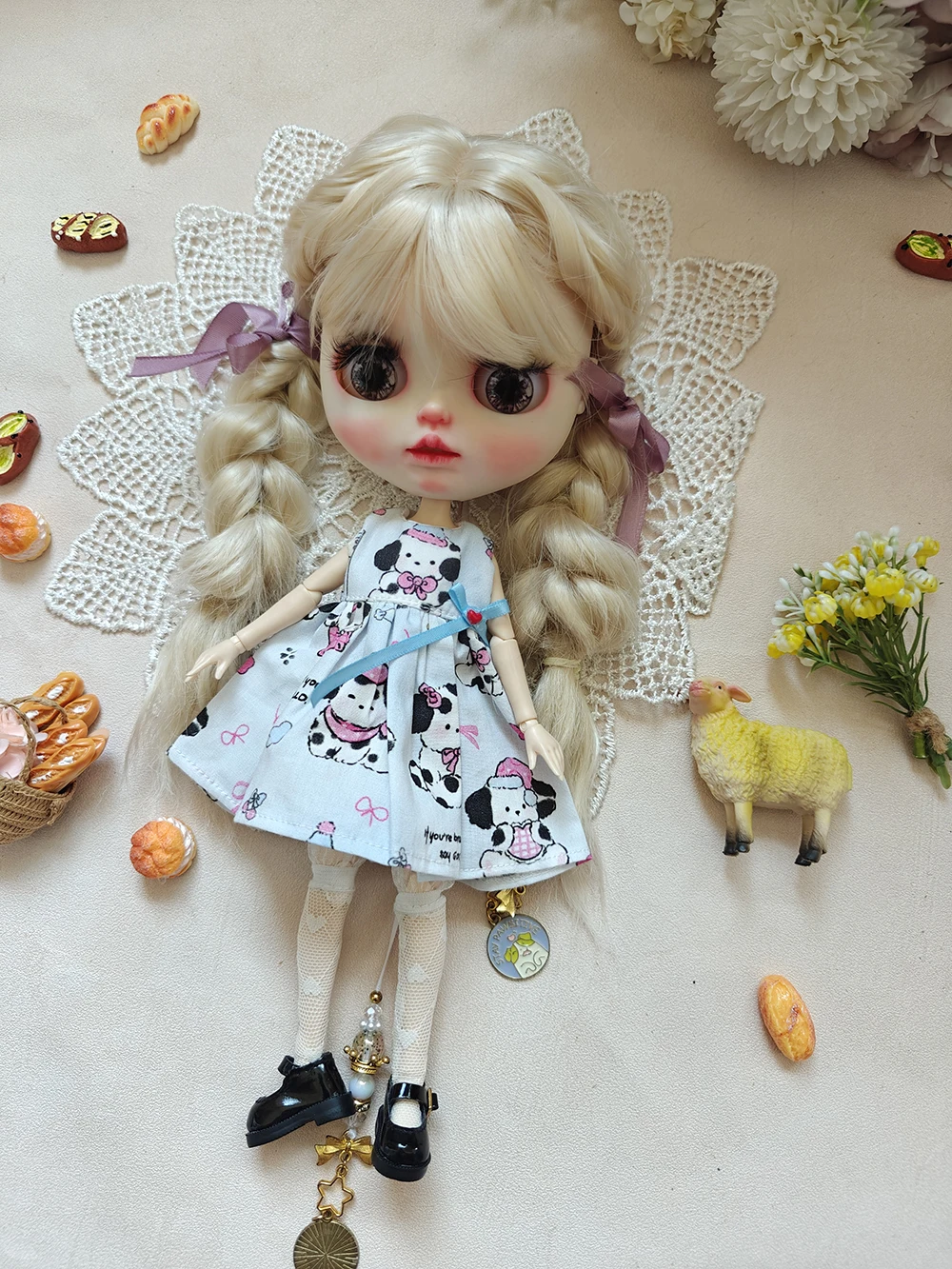 ブライス人形服かわいいデイリースリップドレスセット服 Ymy Licca Azones Ob22 24 27 YMY 人形アクセサリー