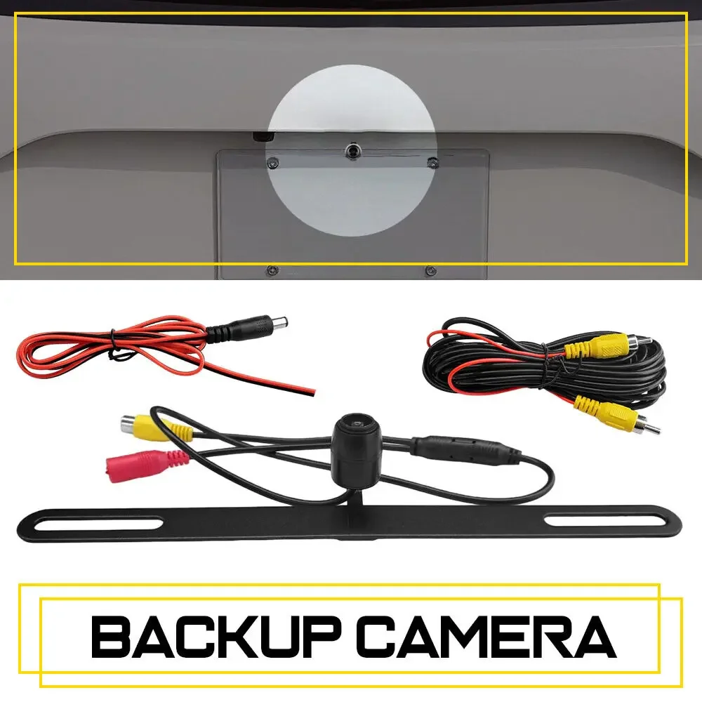 QueenDer Rear View Backup Camera Universal Car Reverse Camera License Plate Pickup SUV  Night Vision Waterproof 12V