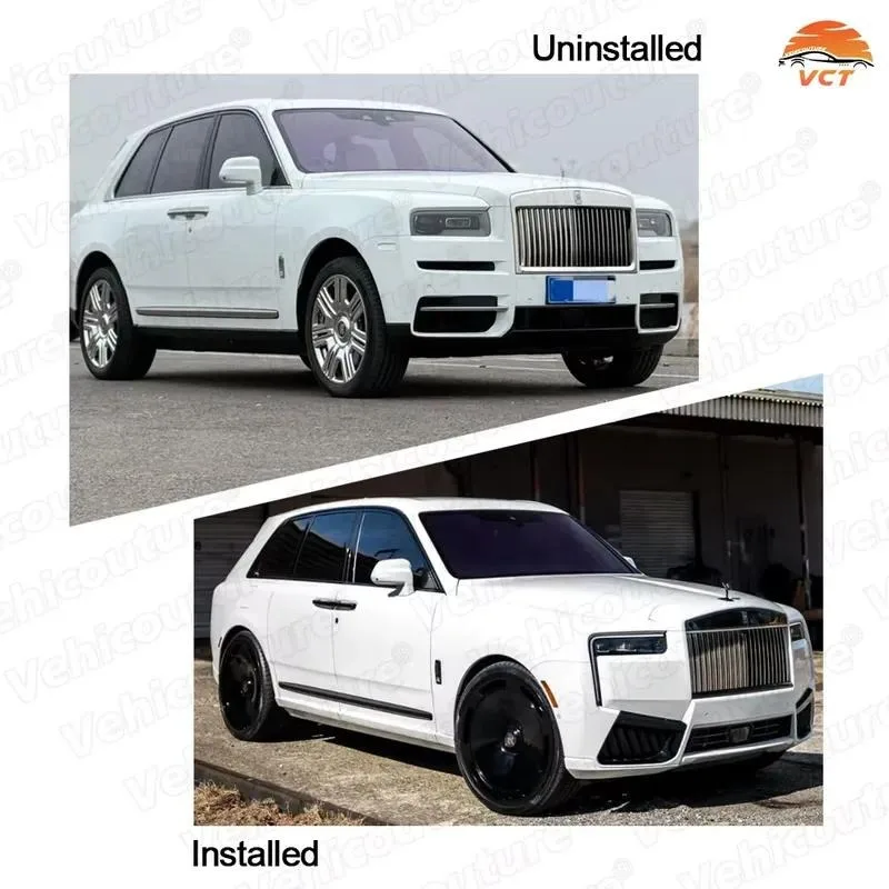 VCT New Upgrade Auto Body Kit Bumper Diffuser for Rolls Royce Cullinan 2018-2024 100% Fitment Stick Screw Installation