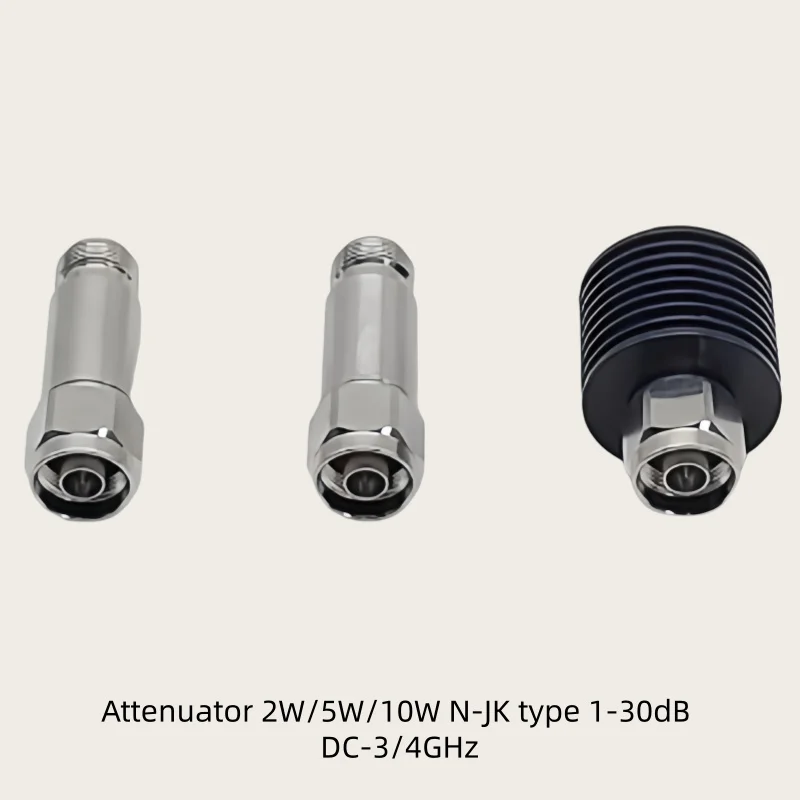 N-type attenuator 2W/5W/10W 1-30dB DC-3/4GHz coaxial power attenuation connector
