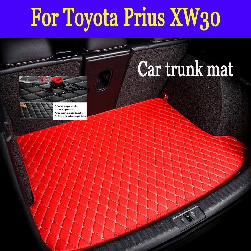 

Коврики в багажник автомобиля для Toyota Prius XW30 2010 2011 2012 2013 2014 2015, водонепроницаемые аксессуары для интерьера