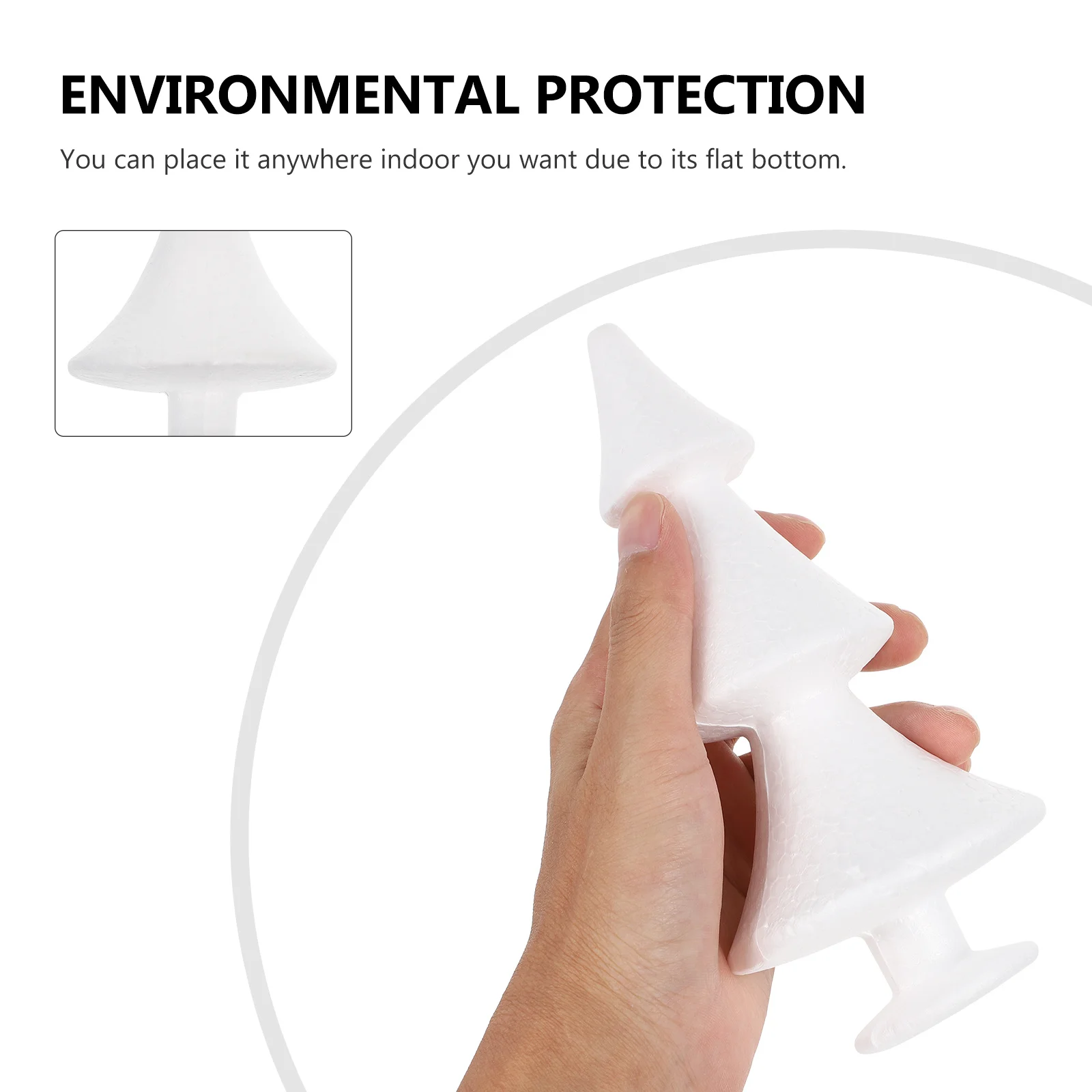 

2Pcs Realistic Foam Christmas Tree DIY Ornament Desktop Decoration Xmas Party Adornment Festive Decor White Christmas Tree