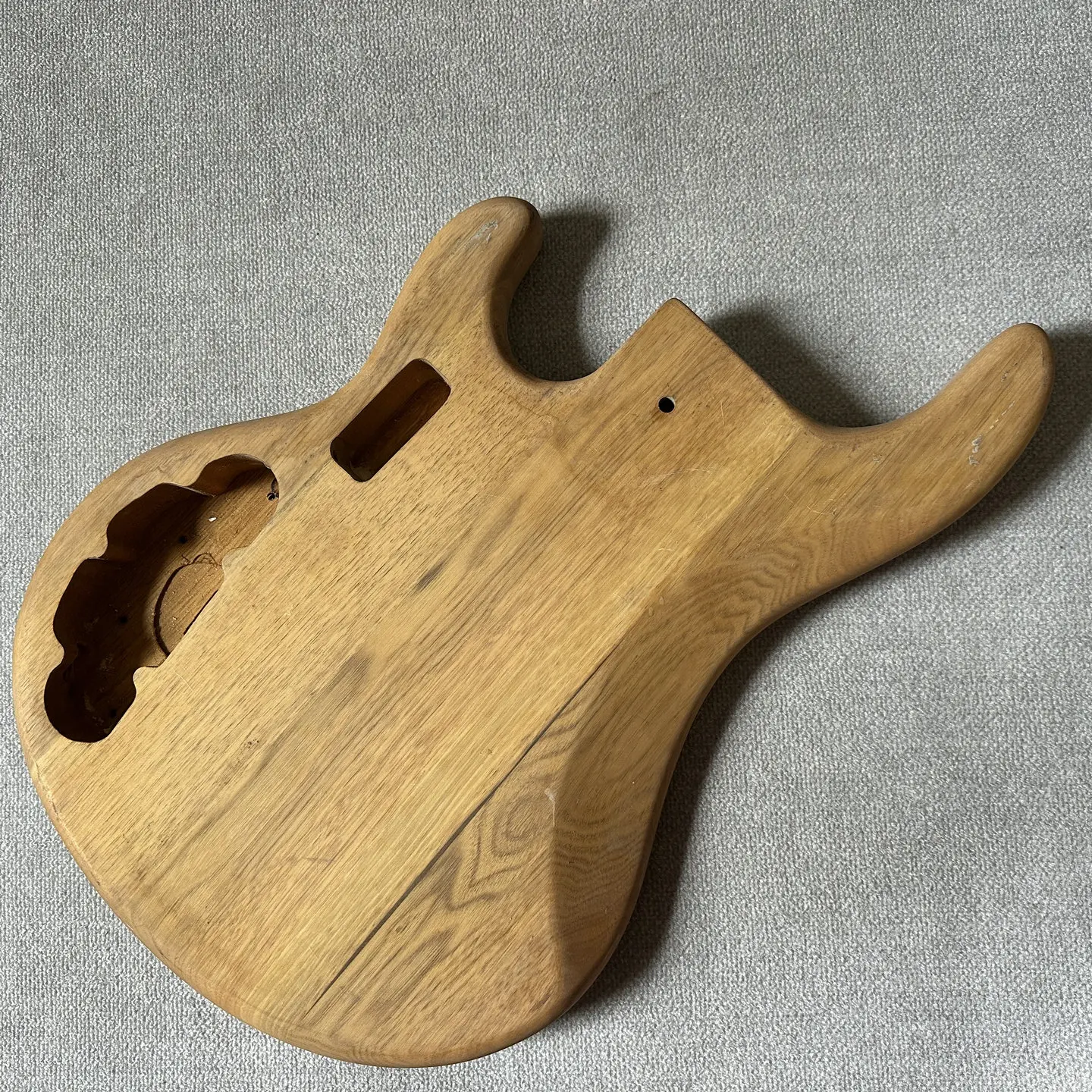LB632 Custom Order Solid Wood 4 String Electric Guitar Bass Body Right Hand HH Active Pickups DIY Parts Paint Scratches - view 6