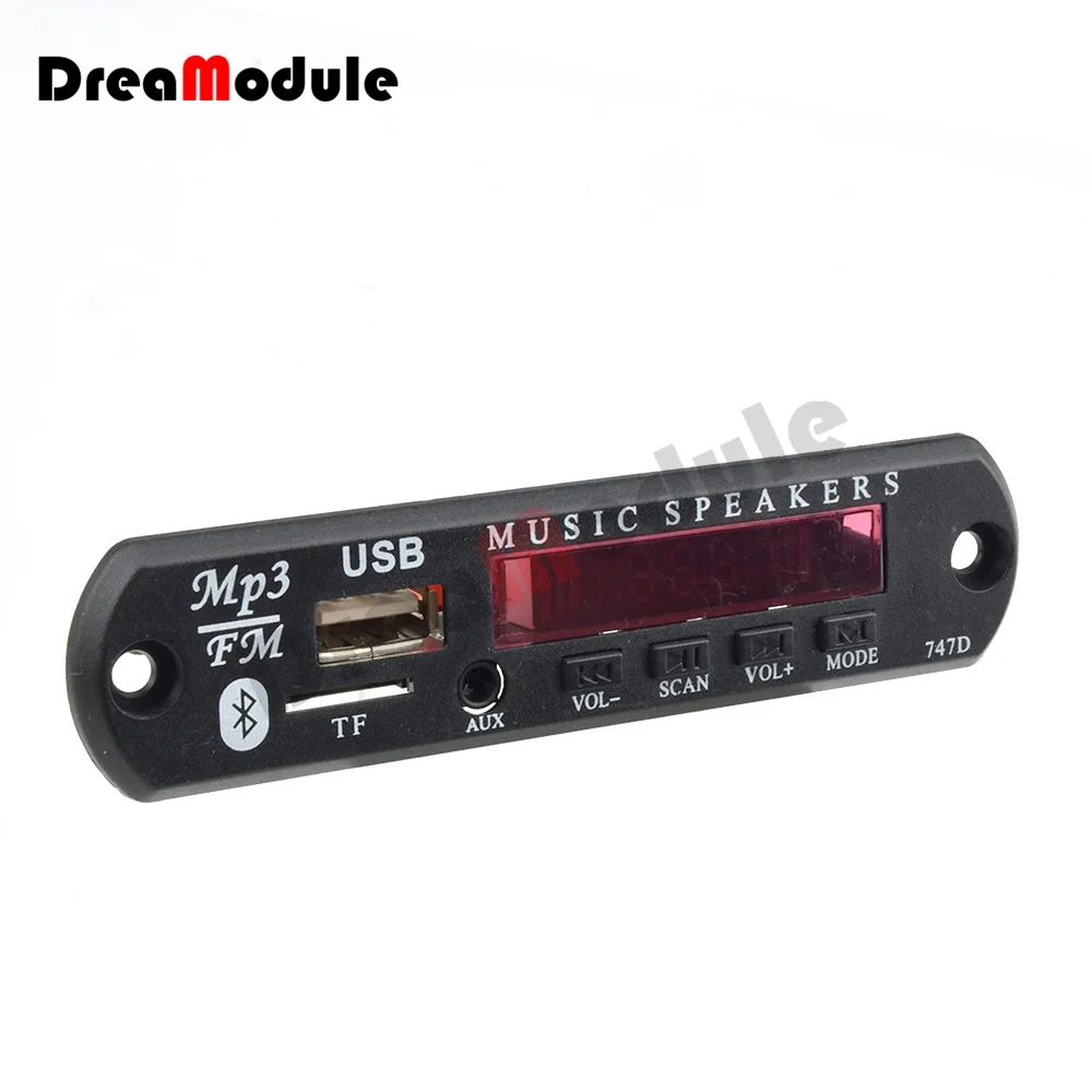 9V 12V MP3 WMA Decoder Board Audio Module Bluetooth 5.0 MP3 Color Screen TF Radio Wireless Music Player with Remote Control