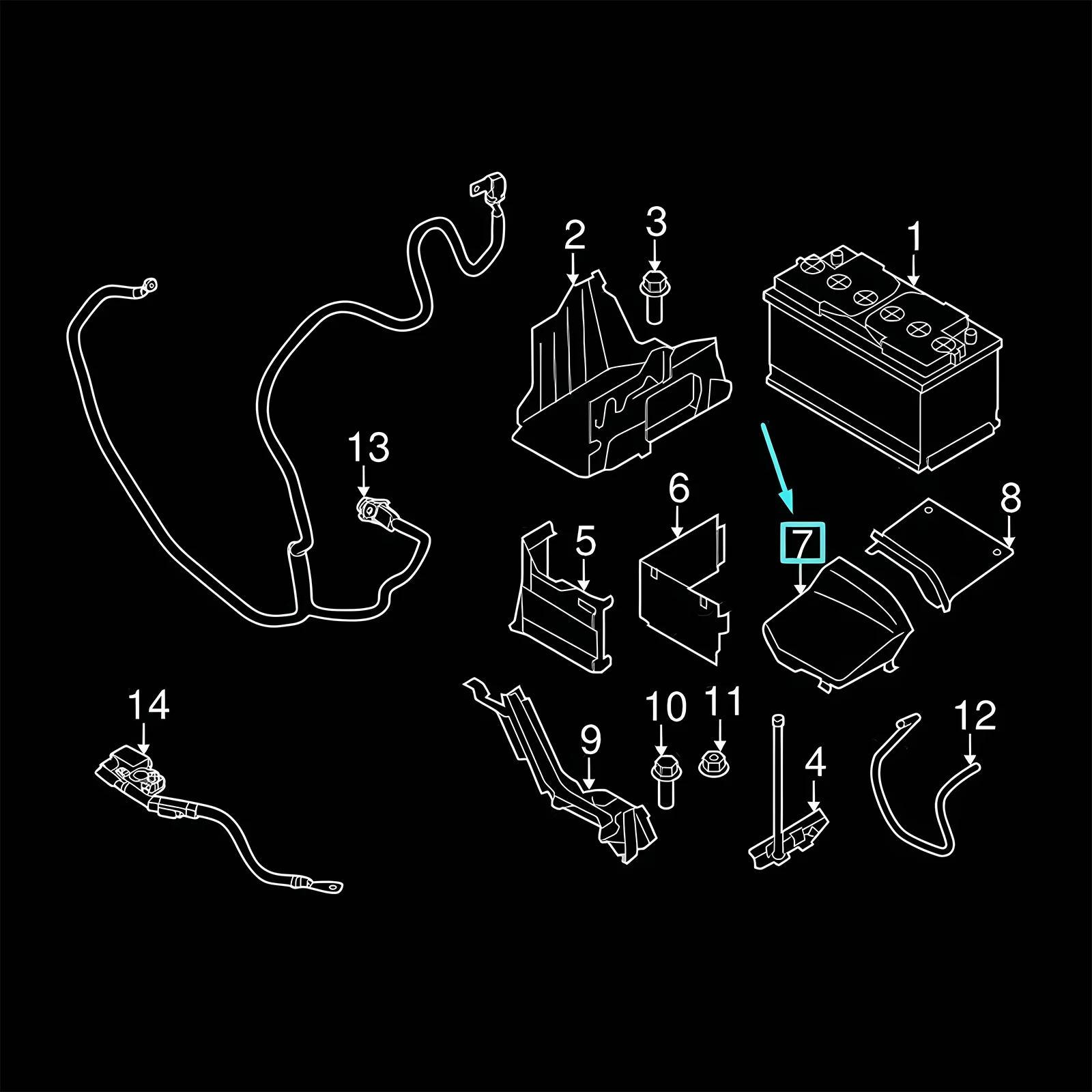 Front Battery Box Cover Battery cover 31402984 For Volvo S60 V60 XC60 V70 XC70 S80 2008-2016 Car Accessories