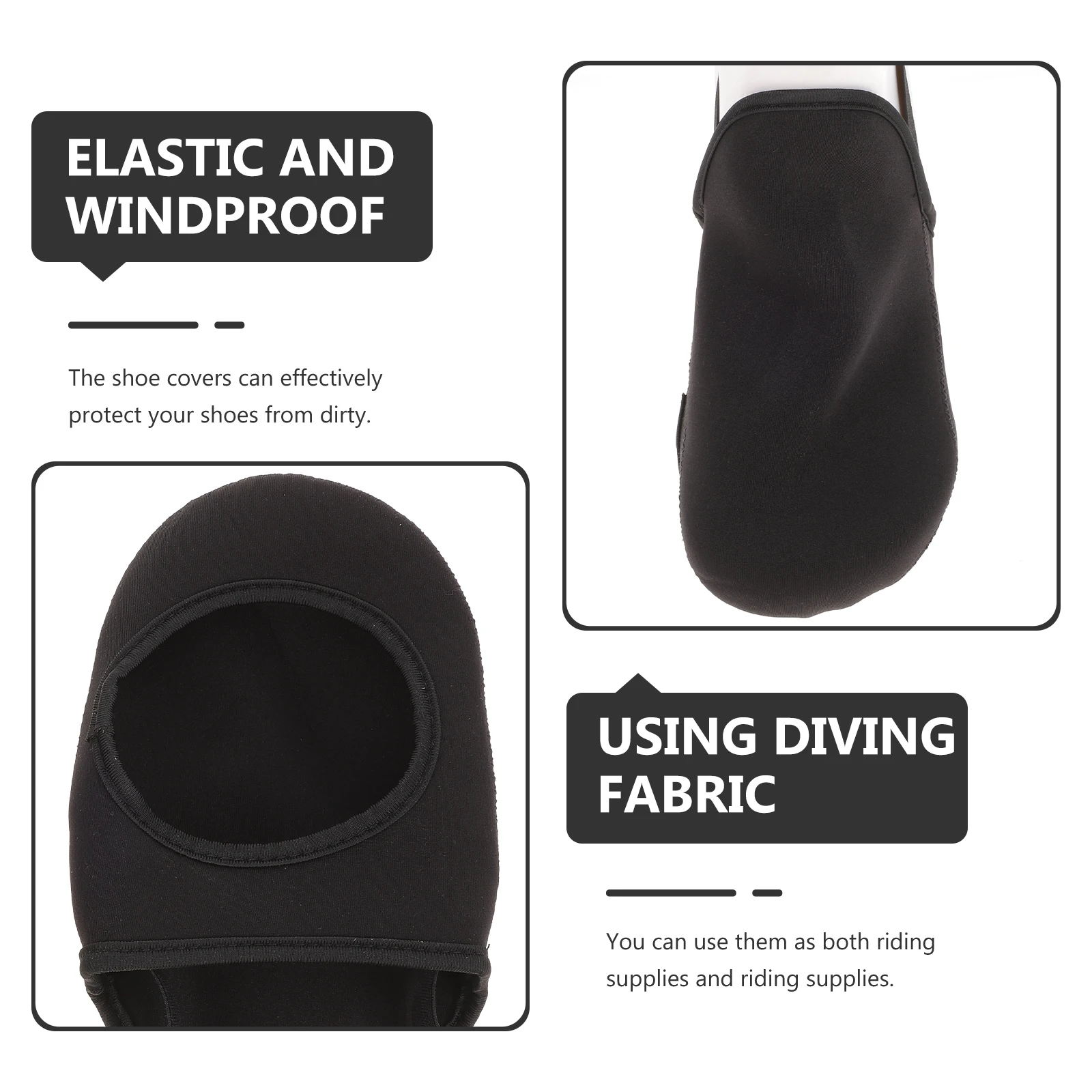 

2pcs Cycling Lock Shoes Covers Warm Overshoes Windproof Waterproof High Elastic Diving Fabric Anti Slip Dust Proof Bowling Shoe