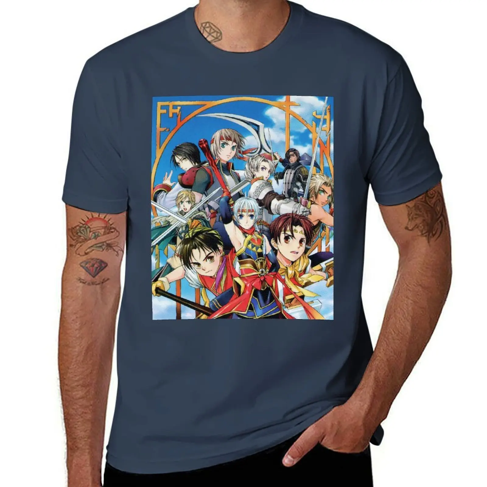 

Suikoden Heroes T-Shirt Simple Casual Short Sleeve Tee