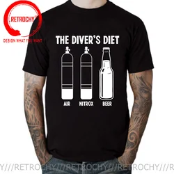 Funny Scuba Diving T-Shirt The Divers Diet Snorkeling Diver T Shirt men Fashion Summer Scuba Dive Tee Shirt Boys Tshirt Camiseta