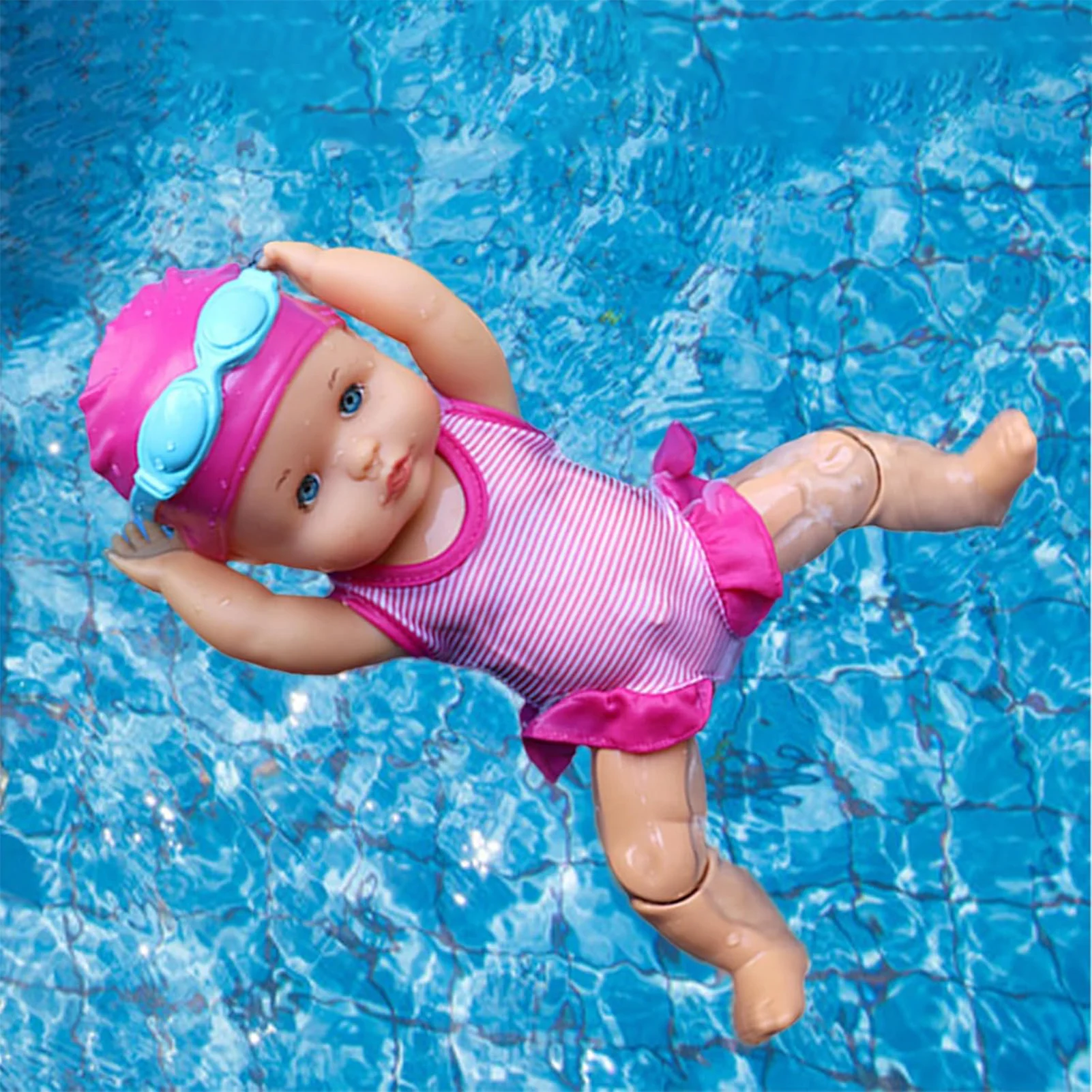 Waterproof Swimmer Doll Parent-Child Interactive Waterproof Swimming Baby Doll for Outdoor Swimming Pool Accessories B88