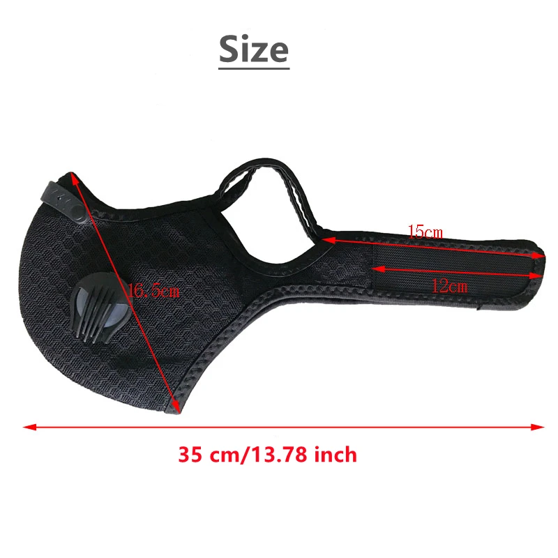 Cycling Face Mask with Filter PM 2.5 Dust Proof Masks Sport Washable Reusable Face Mask for Men Bandana Actived Carbon Filters