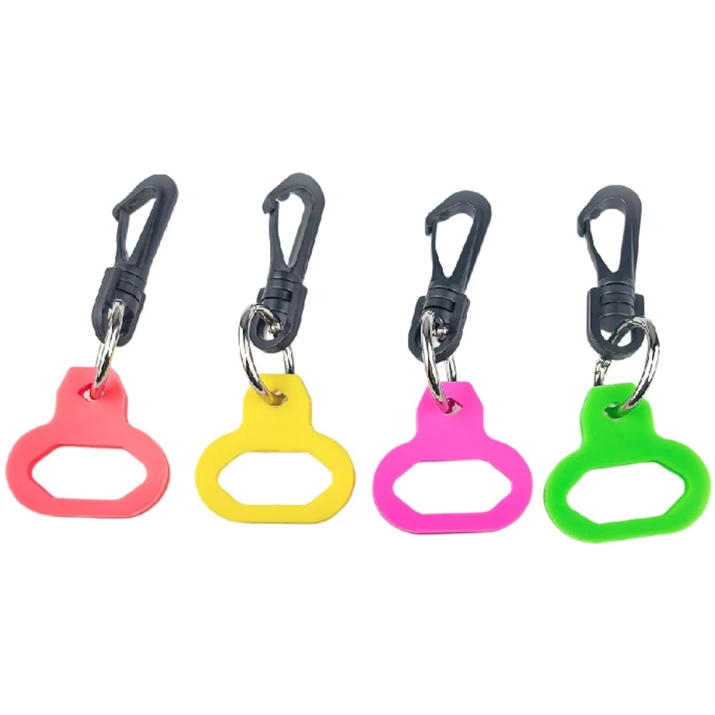 سلسلة مفاتيح بخطاف للغوص مع غلاف معلق من السيليكون والبلاستيك سريع التحرير لتأمين المنظمين وخراطيم الغوص #1