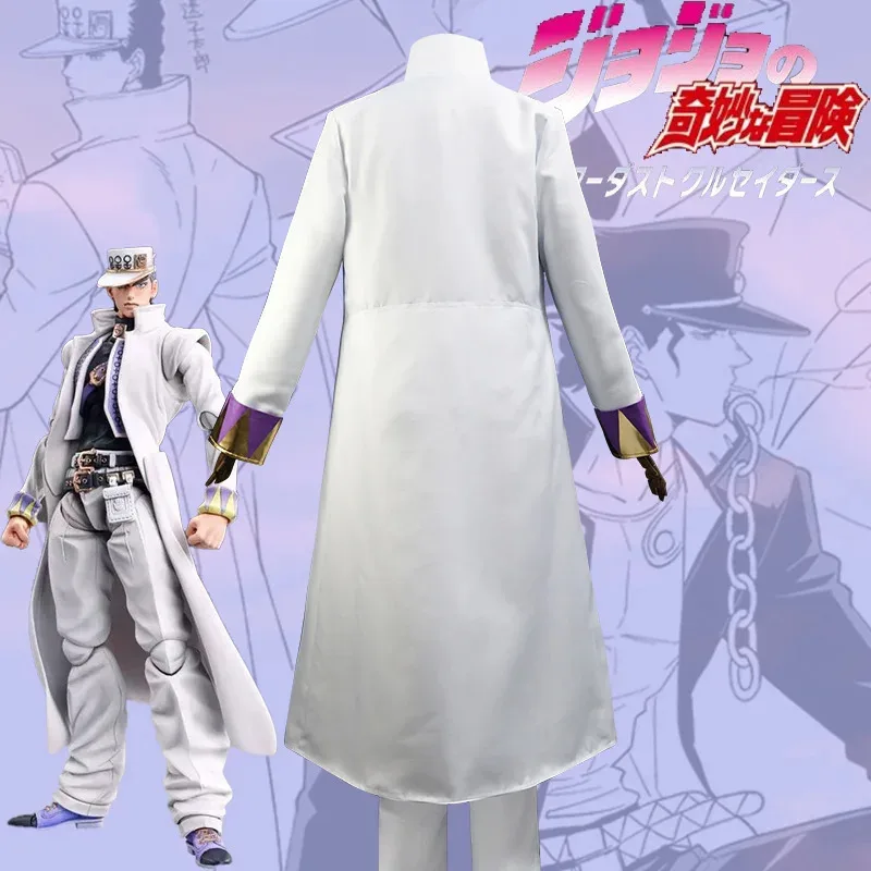 Anime Bizarre Adventure Diamond es irrompible Kujo Jotaro Cosplay disfraz mujeres hombres Halloween peluca y zapatos vestido hh:5