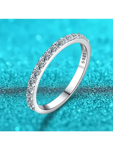 GRA 인증 Moissanite 결혼 반지 여성을위한 925 스털링 실버 크라운 밴드 약혼 선물 파인 쥬얼리