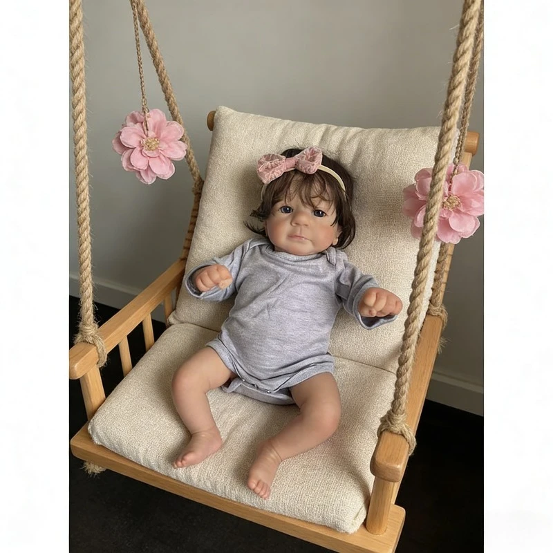 

Реалистичная детальная ручная роспись Felicia, 45 см, настоящая мягкая на ощупь хлопковая кукла, 100% кукла ручной работы