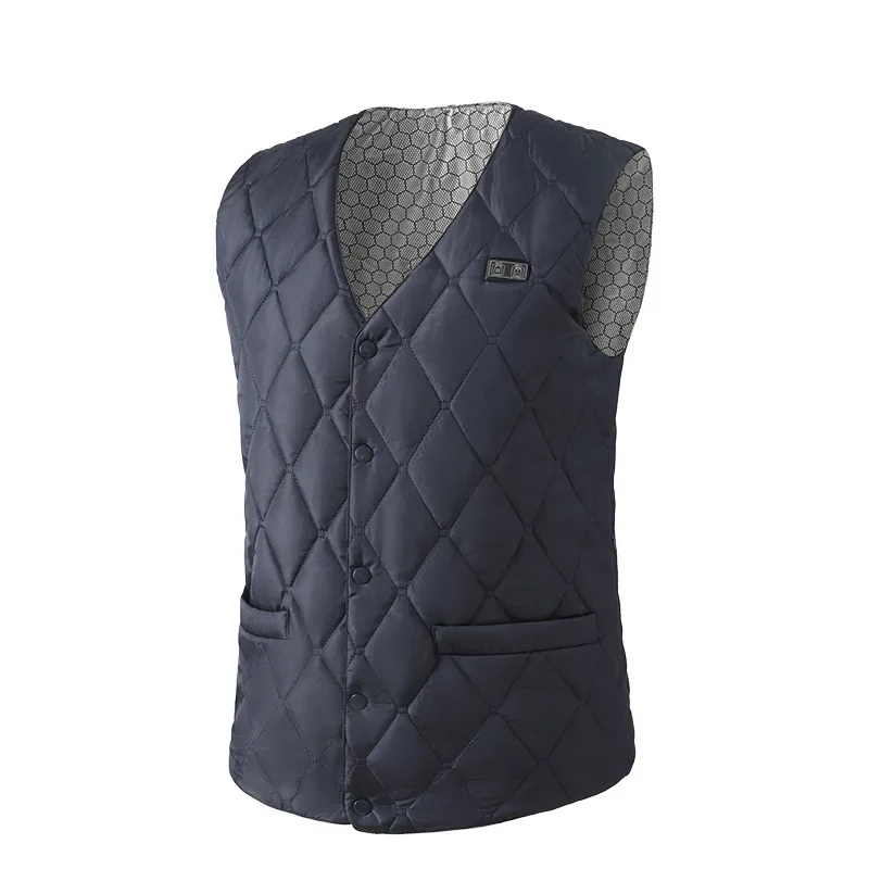 Men's New Dual-Control Sixteen-Zone Heating Vest Winter Warm Usb-Dc Electric Heating Vest Model(Not Included In The Power Bank)