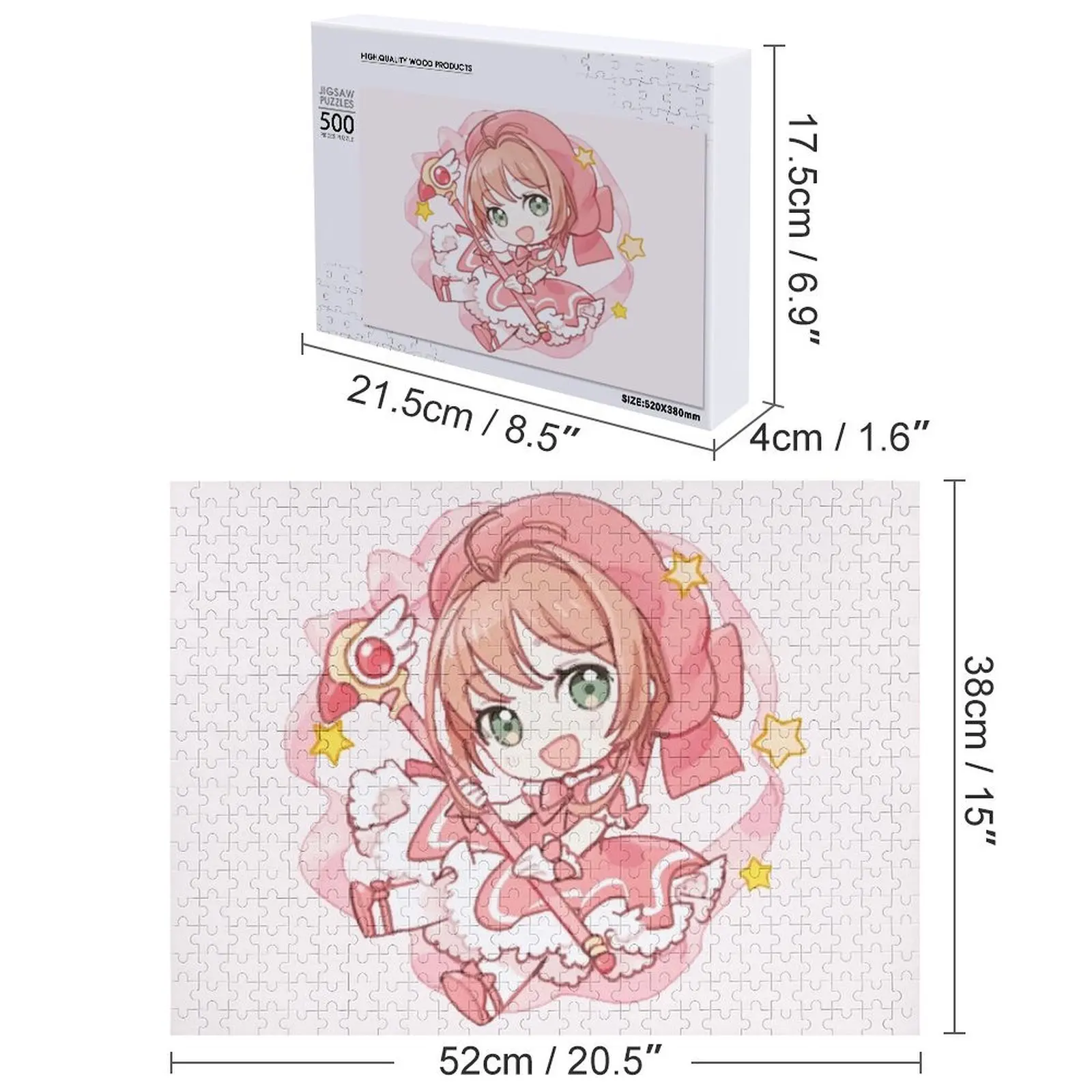 كاردكابتور تشيبي ساكورا تشان بازل قطع مناشير خشبية للبالغين قطع الصور المقطوعة لغز الكبار