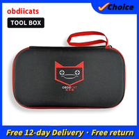 OBDIICAT Portable Storage Box Repair Tool Box Case Big Size Bag Multi-functional Car Toolbox Also Can For Jump Starter