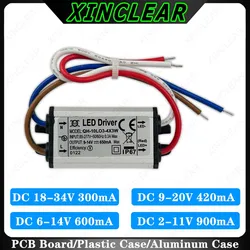 Driver LED DC 18-34V 9-20V 6-14V 2-11V 300mA 420mA 600mA 900mA Trasformatore di illuminazione per alimentatore 3W 5W 7W 8W 9W 10W