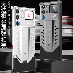 Case For Red Magic 10 Pro Plus Case Aluminum Alloy Heat Dissipation Cooling Metal Bumper For Nubia RedMagic 10S Pro Back Cover