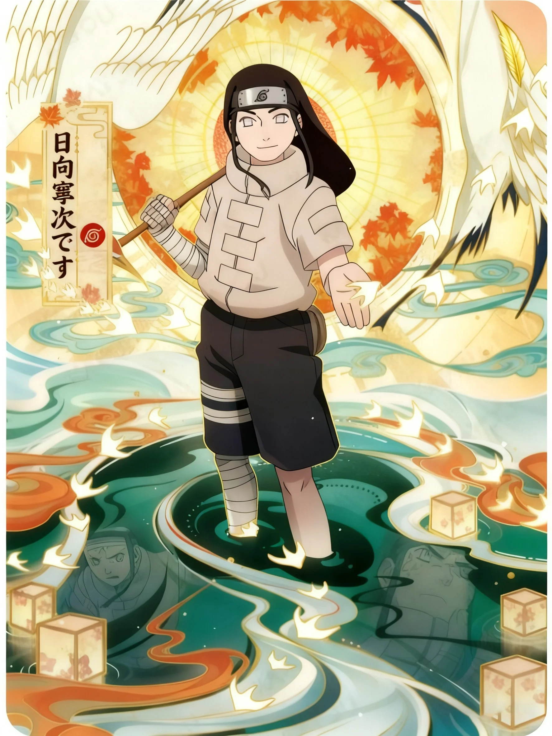 Lukisan Berlian DIY 5D 'Desa Konoha Naruto' 1 Buah Bor Bulat Penuh Seni Lanskap Berkilau Dekorasi Dinding Rumah & Hadiah Anime