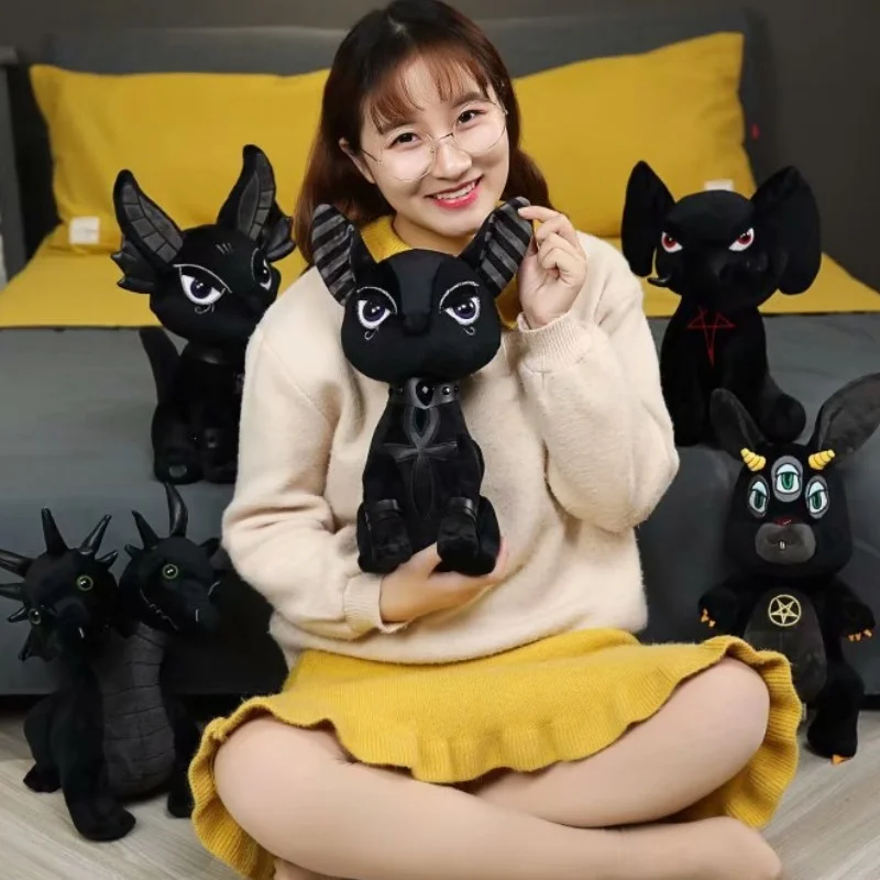 새로운 다크 시리즈 트렌디 브랜드 플러시 동물 다크 윈드 인형 크리 에이 티브 할로윈 세 눈 괴물 작은 악마 재생 토끼 선물