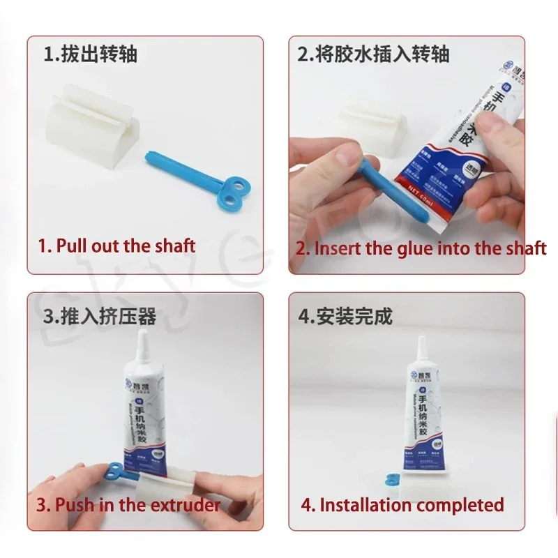 Universele Voortstuwing Tool Lijm Soldeerpasta Extruder Rotatie Handige Lijm Squeezer Lijm Booster Telefoon Reparatie Tool
