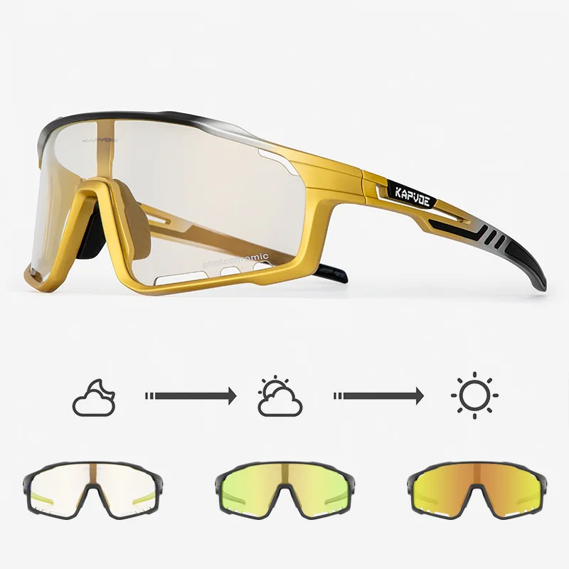 NONE Photochrome 2025, Radfahren Brille Männer Frauen Sport Laufsport Angeln Brillen MTB Rennrad Verfärbung Brille Fahrrad Sonnenbrille 10