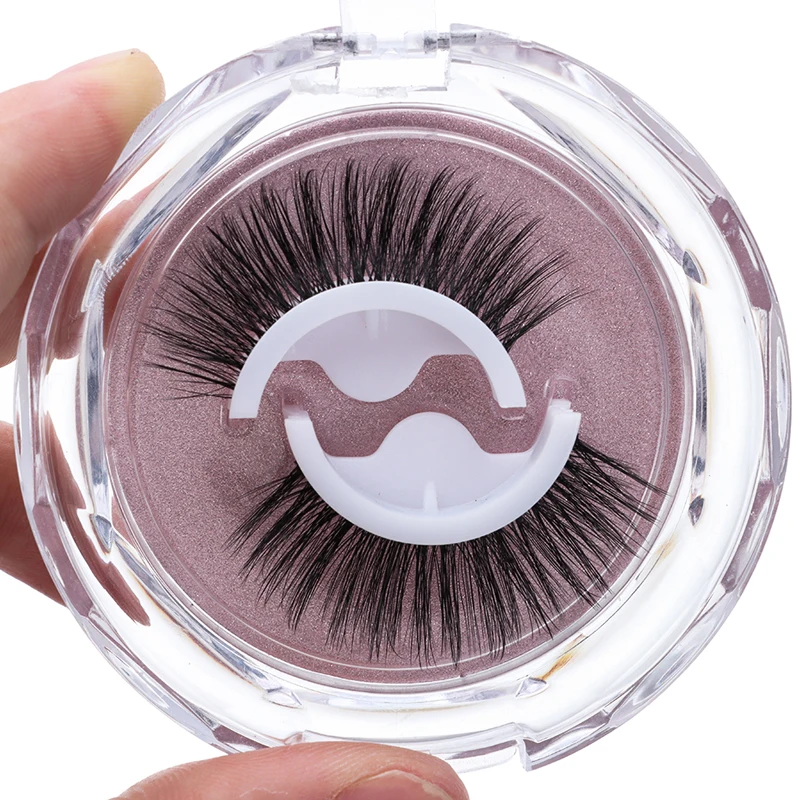 Faux cils auto-adhésifs, 3 secondes à porter, sans colle nécessaire, extension de cils en faux vison, contaminants optiques bouclés, maquillage, 1