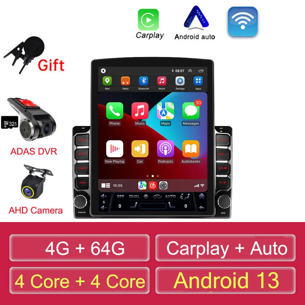 new Android 13 Carplay Car Radio For Tesla style universal 9.7 inch Multimedia Player GPS Navigation Auto 2DIN