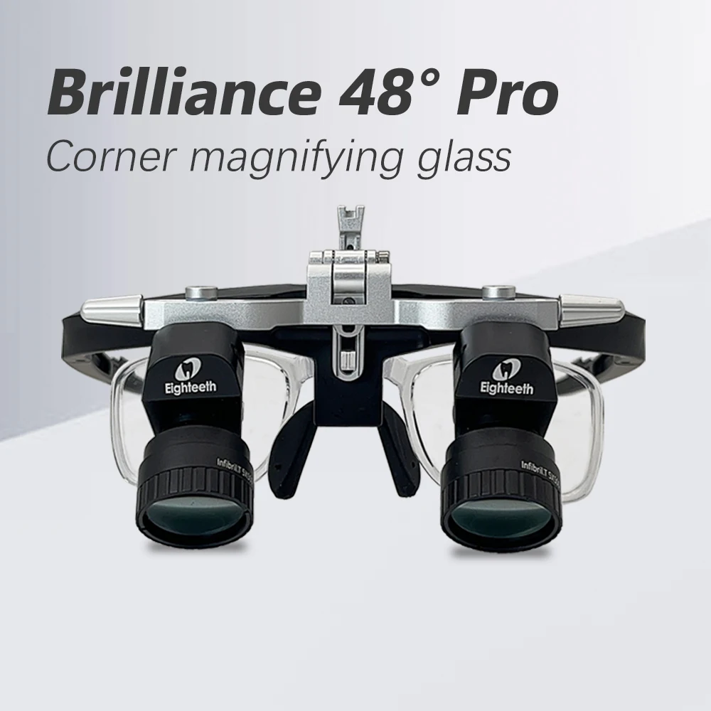 Eighteeth Brilliance 48° Pro Dental Magnifying Lens Comfort with Dual-Distance Adjustment Innovative Nose Pad Surgical Equipment