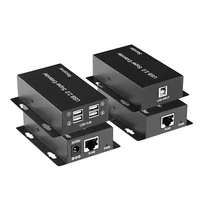 Extensor Super USB 2,0 a través de Cable Rj45 CAT6, 50m, 4 puertos, adaptador Hub USB2.0 para PC, Webcam, cámara USB, impresora, disco U, teclado y ratón