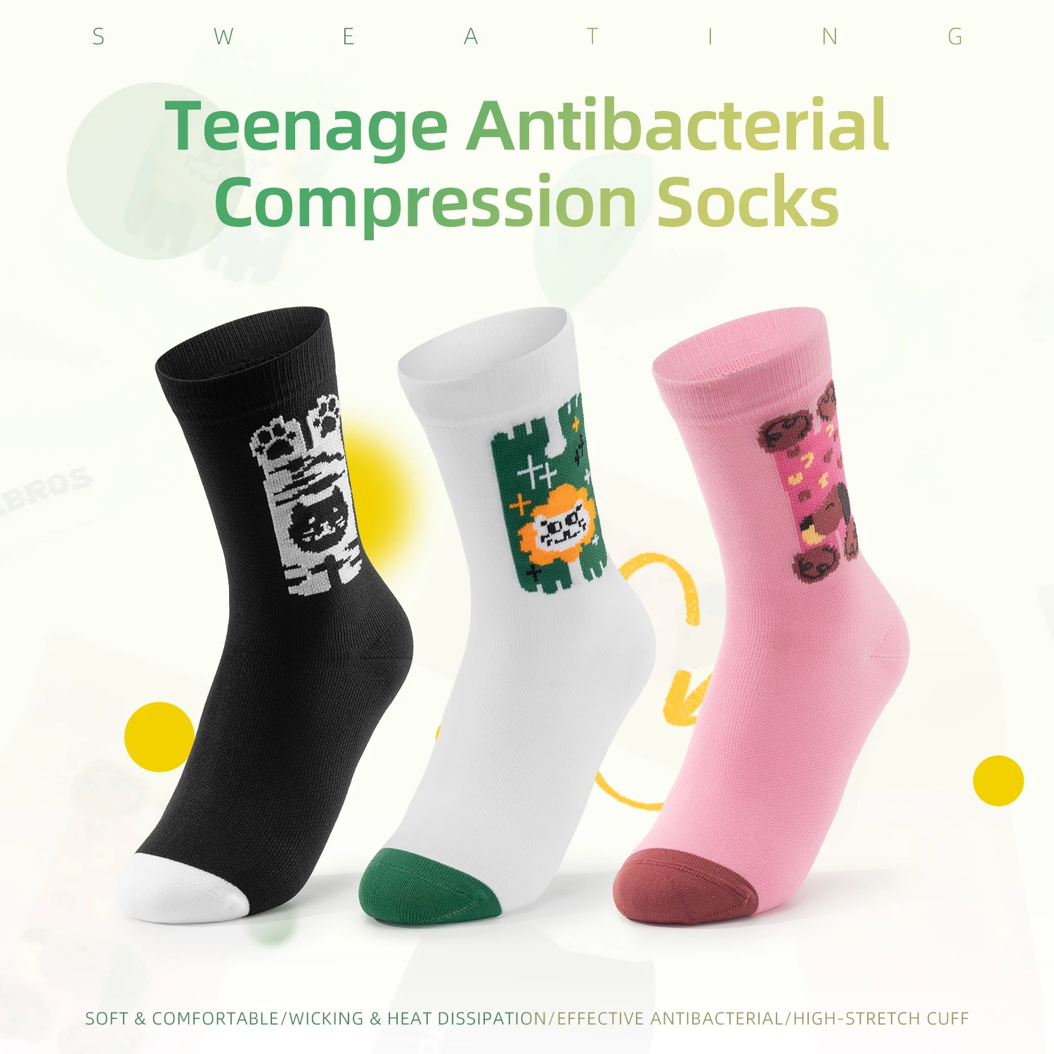 Outdoor Sport Activities For Kids - ROCKBROS Sport Socks Teenage Kids Antibacterial