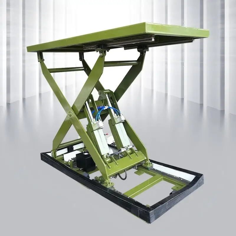 Hydraulic Full Rise Inground Scissor Vehicle Lift Double Scissor Auto Hoist Safety Lock Car Lifter for Professional Auto Repair