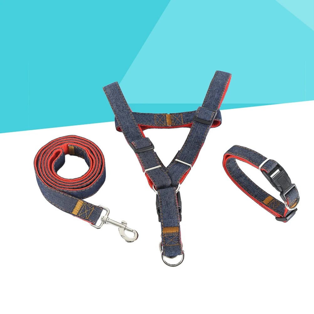 

1pcs Dog Chest Harness Leash Attachment No Pull Control Walk Training Traction Rope Small Dogs Red S Size Pet Supplies
