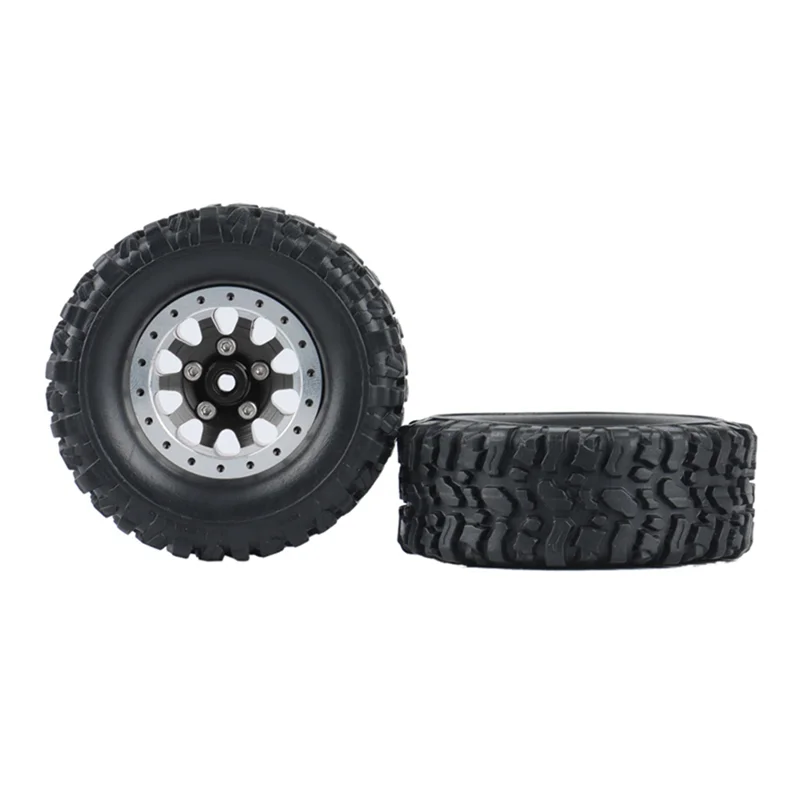 NN89R 4 قطعة محور عجلات معدني Beadlock حافة العجلة والإطارات المطاطية لـ WPL C14 C24 B14 B24 B36 MN D90 MN99S RC قطع غيار السيارات ، 3