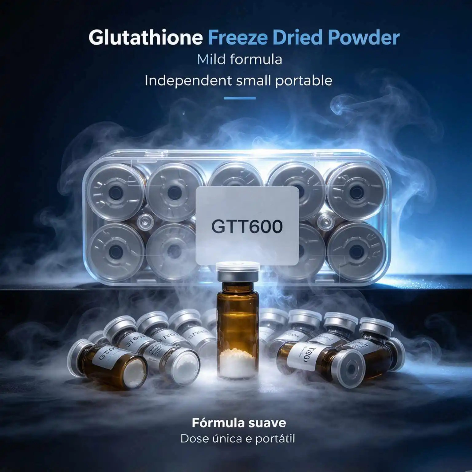 High-Quality  Freeze-Dried Powder, Repairs Skin Damage (Random Cap Colors, Production Date Subject to Actual Goods)，Glutathione