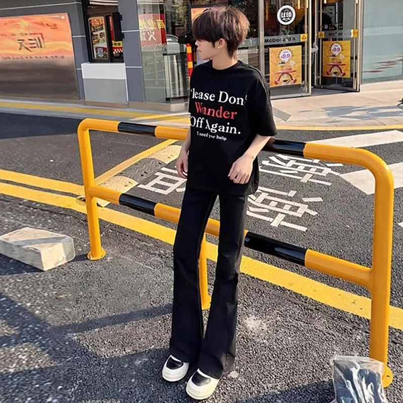 

Cleanfit Men's Slim Fit Jeans Spring Thin Micro Flare American Vibe High Street Leg Lengthening Knife Pants