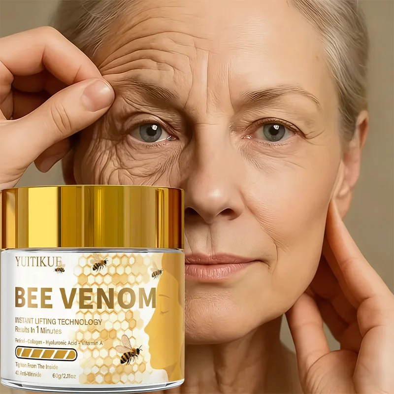 YUITIKUE Bee Venom Face Cream 60g - 1 Min Instant Lift, Firms & Anti-Wrinkle, Light Non-Greasy, for All Skin Types