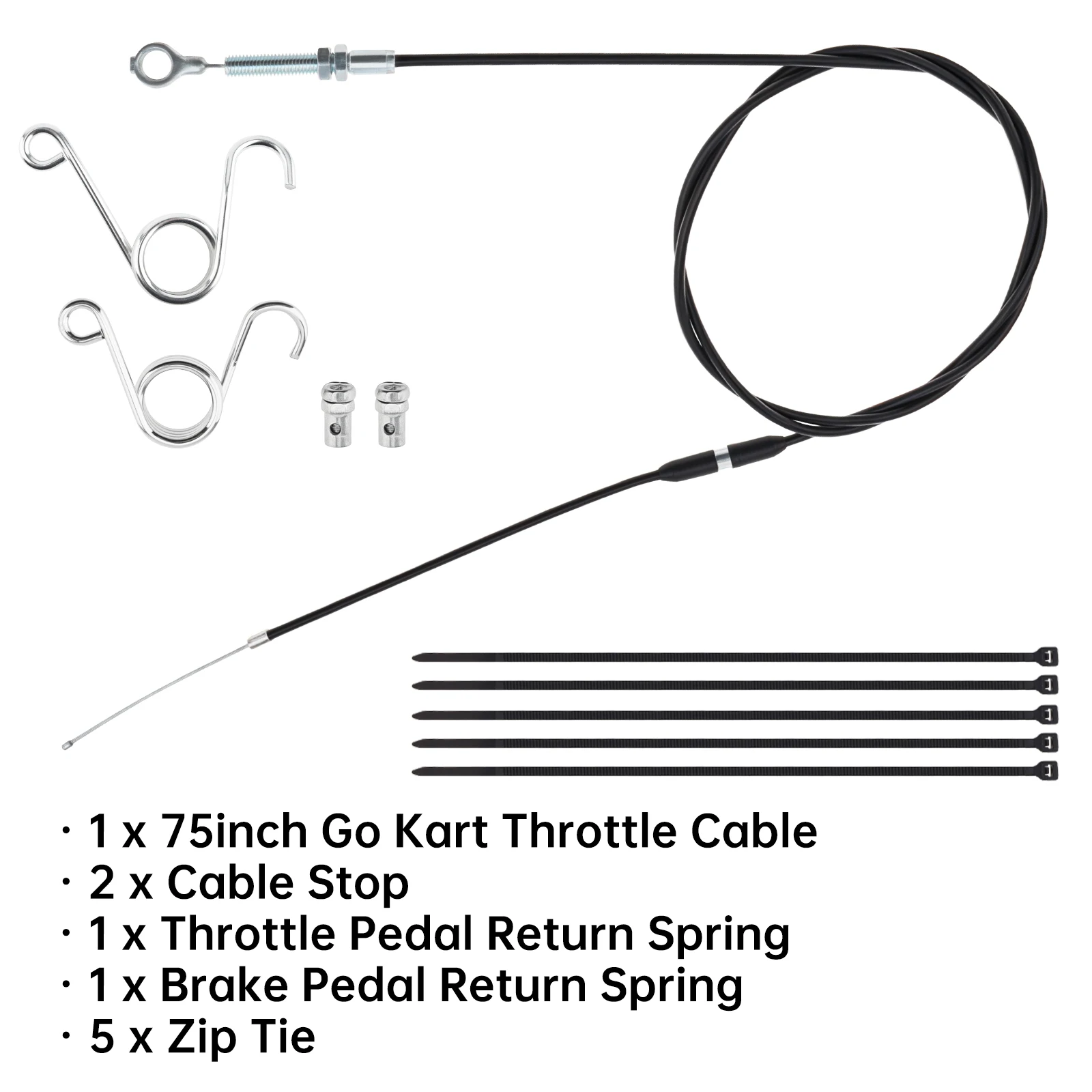 Universal 190cm Motorcycle Throttle Cable for 90cc 110cc 125cc 150cc 200cc 250cc Go Kart Mini Pit Dirt Bike Gas Scooter Buggy