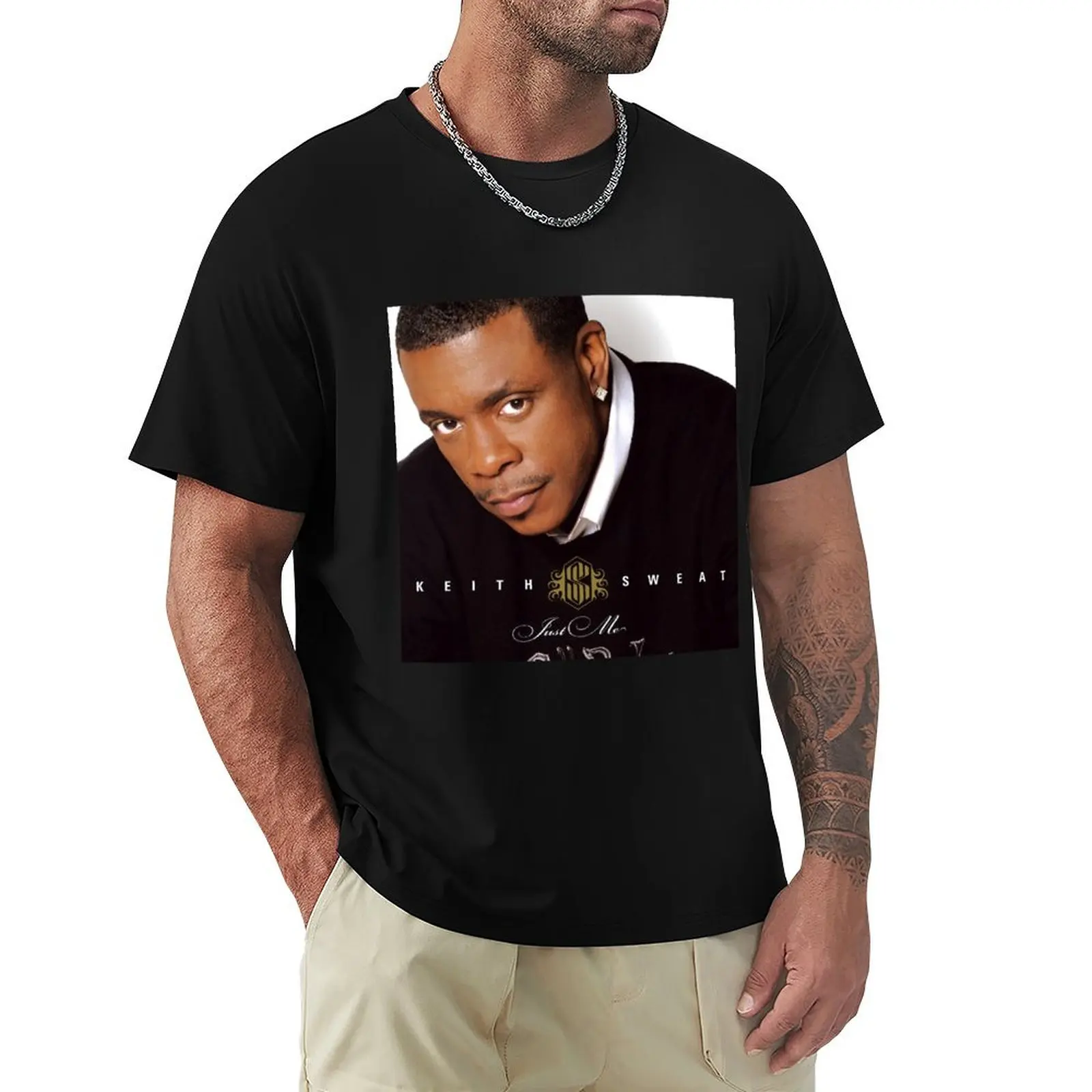 

Keith Sweat just me T-Shirt summer clothes shirts graphic tee blue lock oversized t shirts for men
