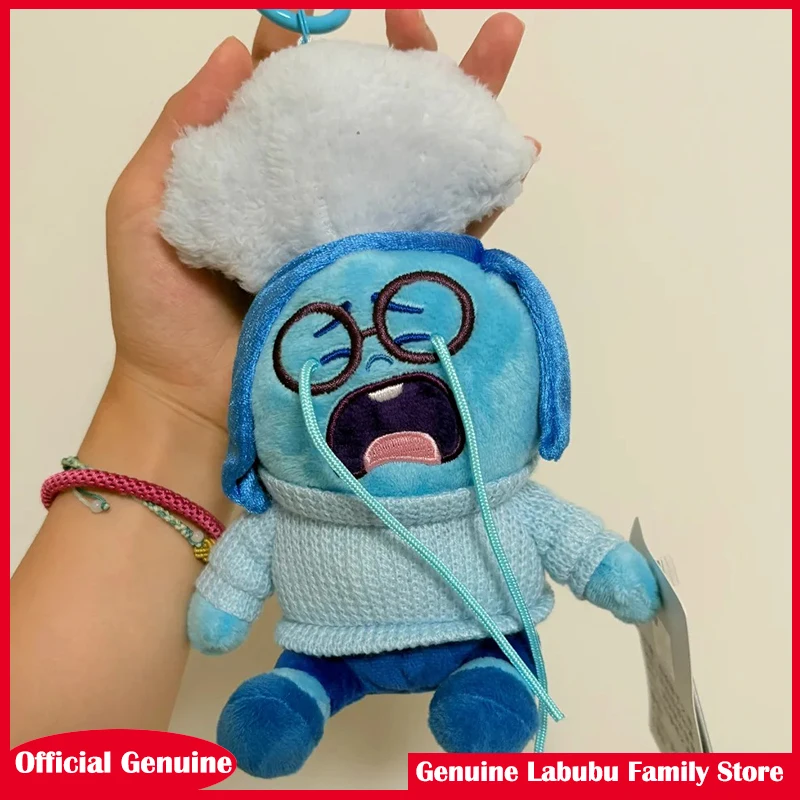 Porte-clés pendentif en peluche, série Disney Pixar Inside Out Crying Sadness, sac à dos Kawaii, poupée, cadeau de noël, nouvelle collection