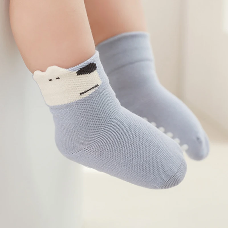 4/1 Pairs/Lot Cartoon Baby Floor Socks Non-Slip Glue Kids Socks Indoor Cooling Soft Cotton Toddler Socks For Newborn