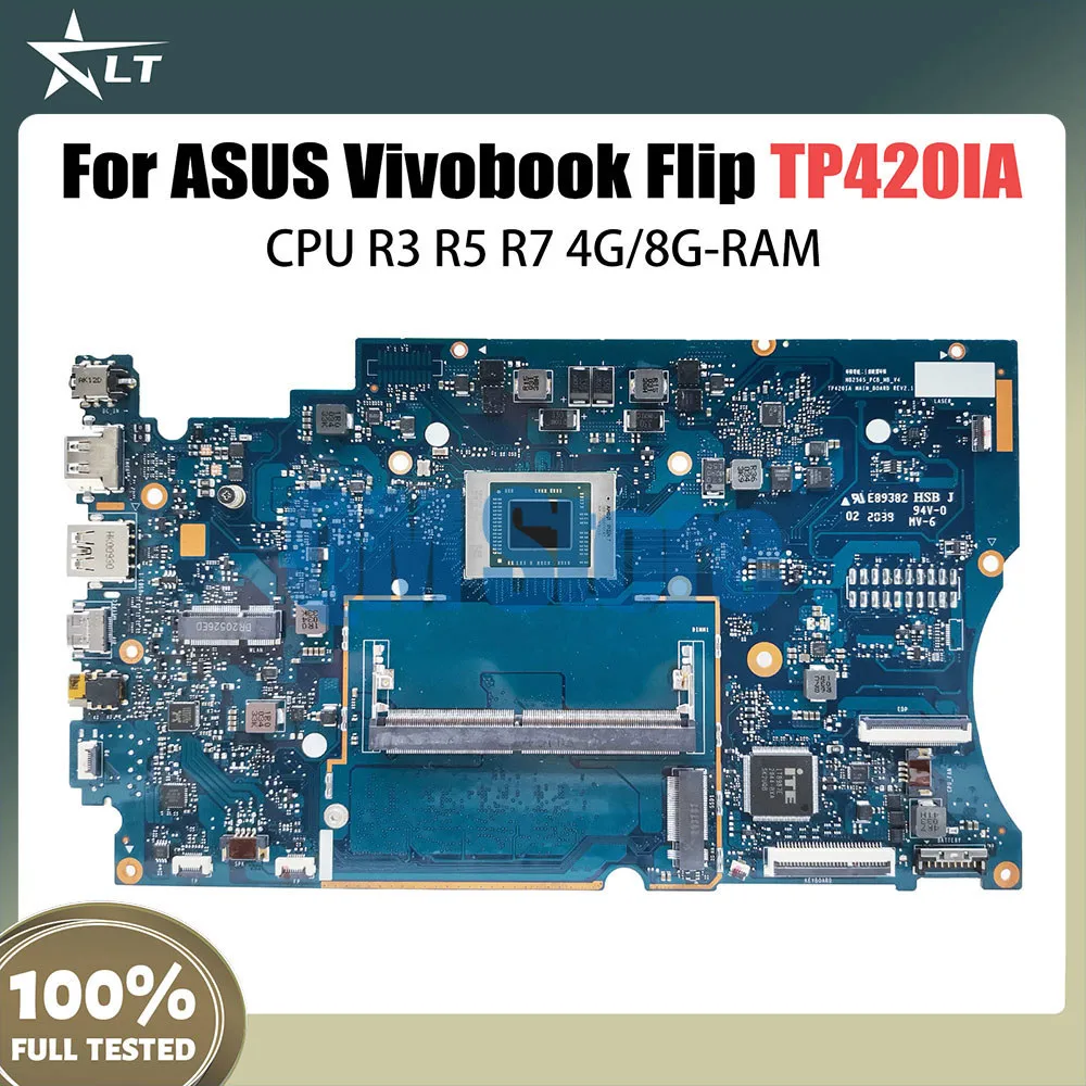 TP420IA Notebook Mainboard For ASUS Vivobook Flip TP420I Laptop Motherboard With CPU R3 R5 R7 4G 8G-RAM NB2565-PCB-MB-V4