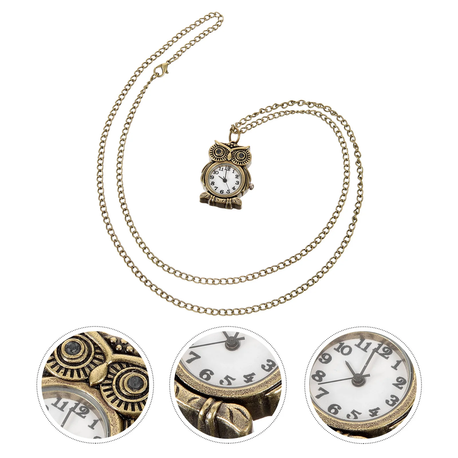 

Owl Pocket Vintage Watch Metal Retro Pendant Watch For Men Women Unisex Decorative Timepiece
