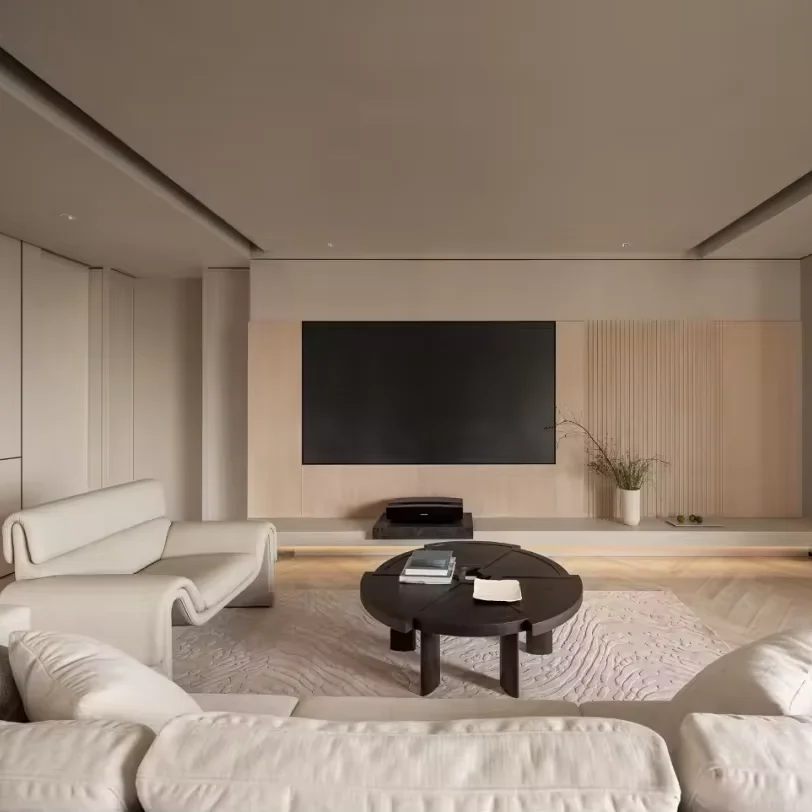 

Sanhai Interior Design Minimalist Living Room Modern Full House Layout 3D Max Rendering Details Construction Drawing Master Plan