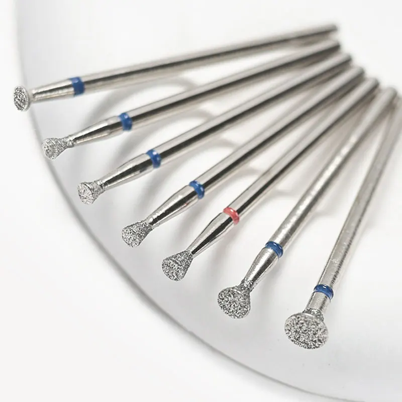 7/1 個のキューティクルクリーンネイルドリルビット用フライスカッター、オーバーフローグルー除去ツール、ネイルエッジトリートメントダイヤモンド研削アクセサリー