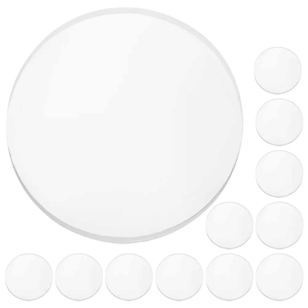 12Pcs Clear PP Antislip Glass Table Spacers Rubber Bumpers Non Adhesive Pads Glass Desk Protectors Furniture Pads