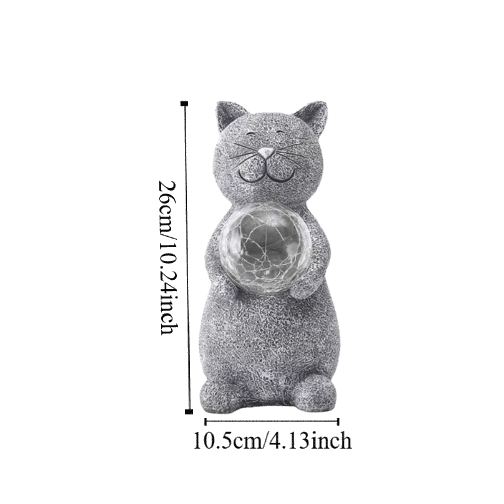 

Солнечный фонарь-фигурка кошки IP44, водонепроницаемый, с автоматическим включением/выключением, УФ-стойкий, из полимерной смолы, для декора сада и двора