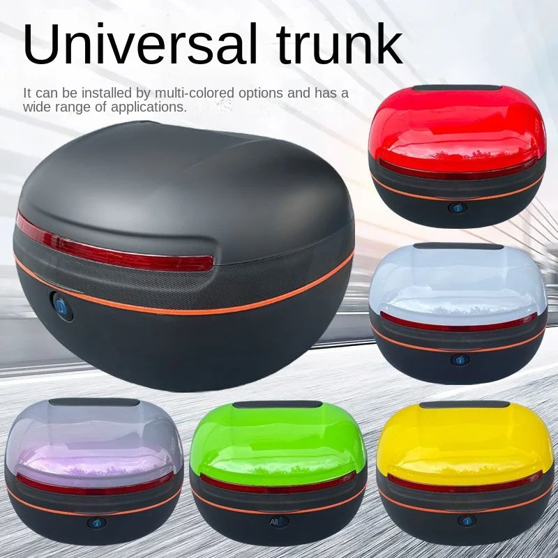 

Motorcycle Trunk Full Helmet Storage Scooter Trunk Enlarged Capacity Safety Thickened PedalKit Universal Luggage Trunk